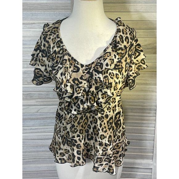 Allison Taylor Med Animal Print Top - Picture 9 of 14